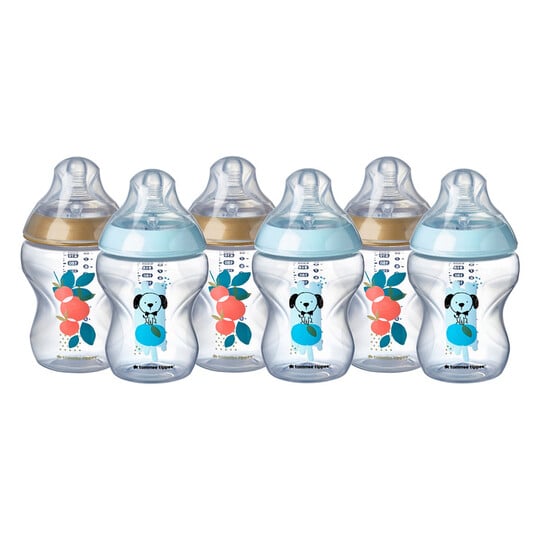 Tommee Tippee Closer to Nature Feeding Bottle, 260ml x 6 -Boy Deco image number 4